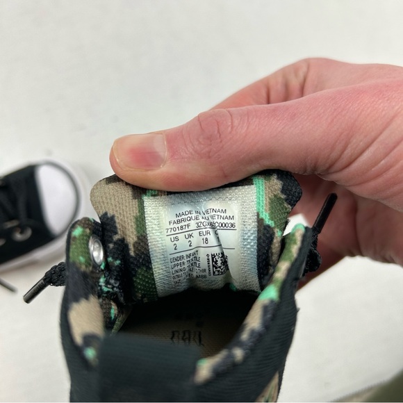 Converse Infant Black & Camo High Top Lace Up Sneakers - Picture 8 of 10